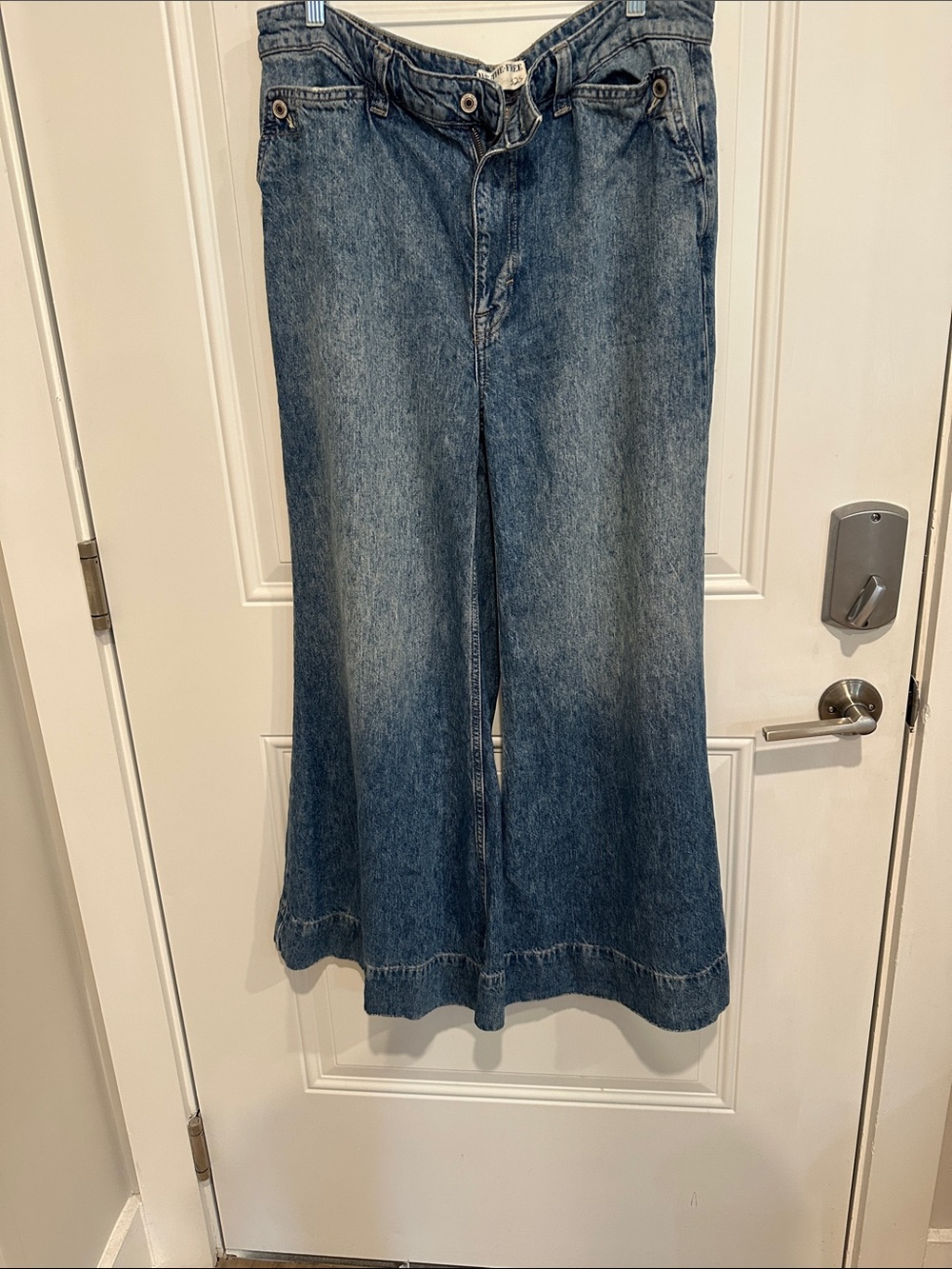 We The Free Wide Leg Jeans in Blue Denim